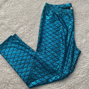 NWOT teal mermaid leggings